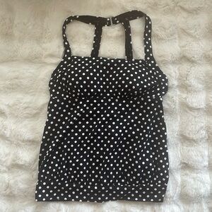 Tankini swimsuit, size 6, blouson style, lands end